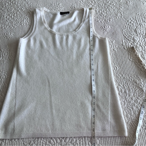 Forte white sleeveless cashmere shell/sweater - Picture 5 of 6